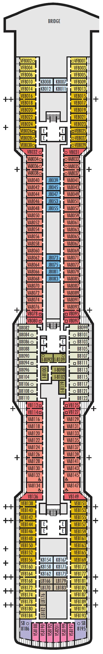 Deck 8-Navigation of the ship MS Koningsdam, Holland America Line ...