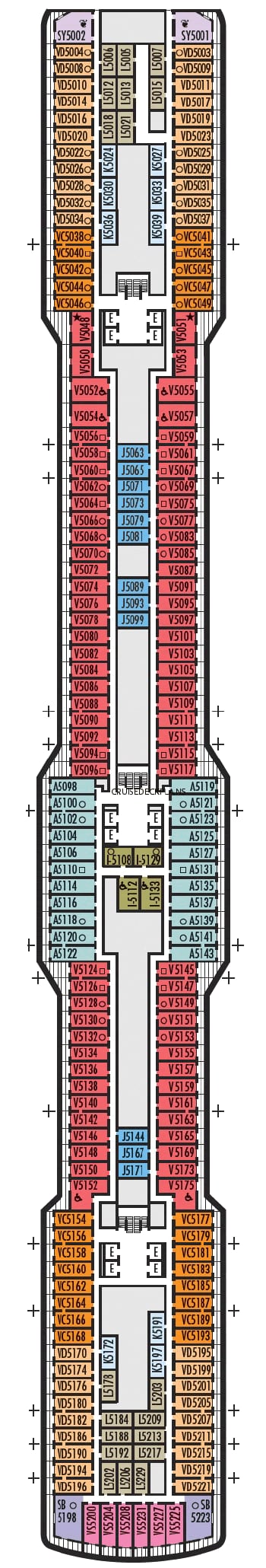 Deck Gershwin of the ship MS Nieuw Statendam, Holland America Line ...