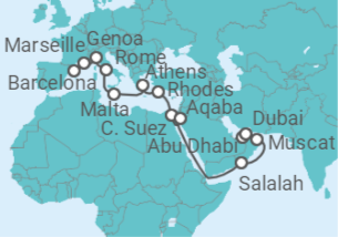 cruise from barcelona to dubai