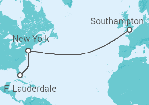 Southampton to Miami Cruise itinerary  - Cunard