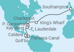 The Americas with Panama Canal  Cruise itinerary  - Fred Olsen