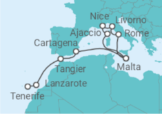Italy, France, Malta, Spain Cruise itinerary  - PO Cruises