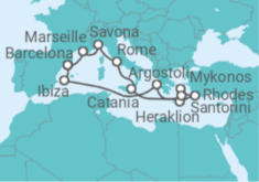 Italy, Greece, Spain, France Cruise itinerary  - Costa Cruises