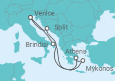 Italy, Greece, Croatia All Incl. Fly-Cruise Cruise itinerary  - MSC Cruises