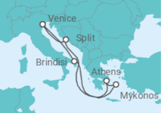 Italy, Greece & Croatia +Hotel in Venice +Flights Cruise itinerary  - MSC Cruises