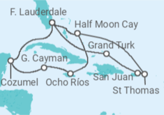 The Bahamas, Puerto Rico, Virgin Islands, US, Jamaica, Cayman Islands, Mexico Cruise itinerary  - Holland America Line