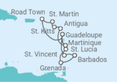 Caribbean Fly-Cruise Cruise itinerary  - MSC Cruises