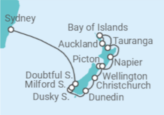 Auckland (New Zealand) to Sydney (Australia) Cruise itinerary  - Celebrity Cruises