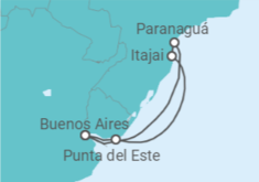 Brazil, Uruguay, Argentina Cruise itinerary  - MSC Cruises