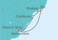 Brazil, Argentina Cruise itinerary  - MSC Cruises