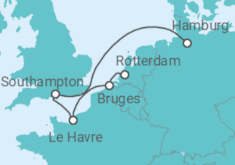 Belgium, France, United Kingdom All Inc. Cruise itinerary  - MSC Cruises