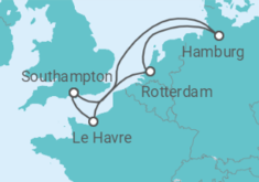 France, United Kingdom, Germany Cruise itinerary  - MSC Cruises