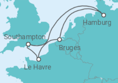 France, United Kingdom, Germany Cruise itinerary  - MSC Cruises
