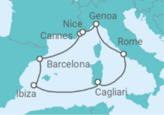 Spain, Italy Cruise itinerary  - MSC Cruises