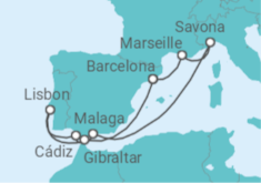 France, Italy, Spain, Portugal, Gibraltar Cruise itinerary  - Costa Cruises