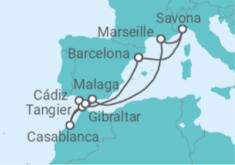 Spain, Morocco, Gibraltar, France, Italy Cruise itinerary  - Costa Cruises