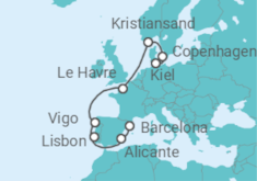 Denmark, France, Spain, Portugal Cruise itinerary  - Costa Cruises