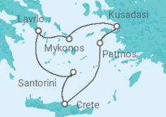 Greek Islands & Turkey with hotel in Athens Cruise itinerary  - Celestyal Cruises