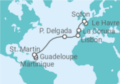 Guadeloupe, Sint Maarten, Portugal, Spain, France All Inc. Cruise itinerary  - MSC Cruises