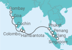 India, Sri Lanka, Thailand, Malaysia Cruise itinerary  - Celebrity Cruises