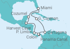 Cayman Islands, Colombia, Panama, Costa Rica, Mexico Cruise itinerary  - Norwegian Cruise Line