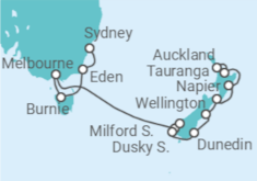 Sydney (Australia) to Auckland (New Zealand) Cruise itinerary  - Norwegian Cruise Line