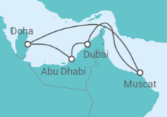 Qatar, Oman, United Arab Emirates Cruise itinerary  - AIDA