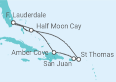 The Bahamas, Puerto Rico, Virgin Islands Cruise itinerary  - Holland America Line