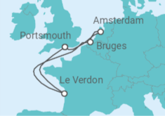 Portsmouth to Amsterdam & Bordeaux Cruise itinerary  - Virgin Voyages