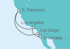 San Francisco & San Diego +Hotel in L.A +Flights Cruise itinerary  - Princess Cruises