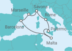 Italy, Malta, Spain, France Cruise itinerary  - Costa Cruises
