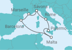 Italy, Malta, Spain, France Cruise itinerary  - Costa Cruises