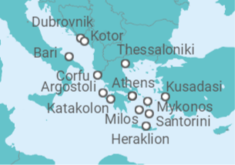 Greece, Croatia, Montenegro, Italy, Turkey Cruise itinerary  - Celestyal Cruises