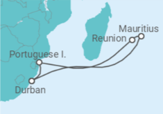 Mauritius Cruise itinerary  - MSC Cruises
