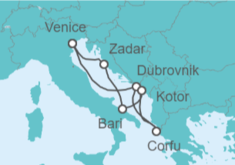 Croatia, Greece, Montenegro, Italy All Inc. Cruise itinerary  - MSC Cruises