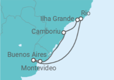 Brazil, Uruguay, Argentina Cruise itinerary  - Costa Cruises