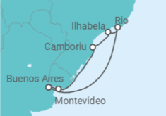 Brazil, Uruguay Cruise itinerary  - Costa Cruises