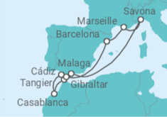 France, Italy, Spain, Morocco, Gibraltar Cruise itinerary  - Costa Cruises