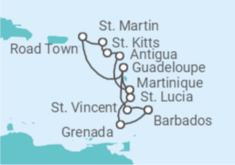 Saint Lucia, Martinique, Guadeloupe, British Virgin Islands, Sint Maarten, Antigua And Barbuda All Inc. Cruise itinerary  - MSC Cruises