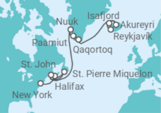 Canada & Greenland - N.Y to Iceland Cruise + Stay +Flights Cruise itinerary  - Norwegian Cruise Line
