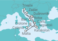 Montenegro, Croatia, Italy, Greece, Malta Cruise itinerary  - AIDA
