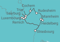 4 Rivers: The Neckar, Romantic Rhine, Moselle, and Sarre Valleys Cruise itinerary  - CroisiEurope