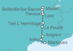 Hiking Cruise: Discover everything the Rhône and Saône regions have to offer (port-to-port cruise) Cruise itinerary  - CroisiEurope