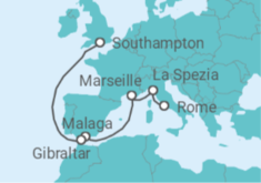Italy, France, Spain, Gibraltar Cruise itinerary  - Cunard