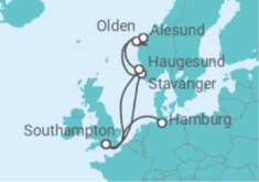 Norway, United Kingdom Cruise itinerary  - Cunard