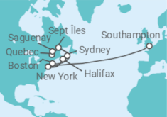 New York to Southampton Cruise itinerary  - Cunard