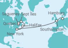 Canada, US, United Kingdom Cruise itinerary  - Cunard