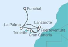 Canary Islands All Incl. Cruise +Hotel in Madeira +Flights Cruise itinerary  - MSC Cruises