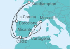 Spain & France Cruise itinerary  - PO Cruises