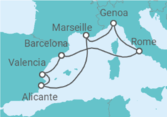 France, Spain, Italy All Inc. Cruise itinerary  - MSC Cruises